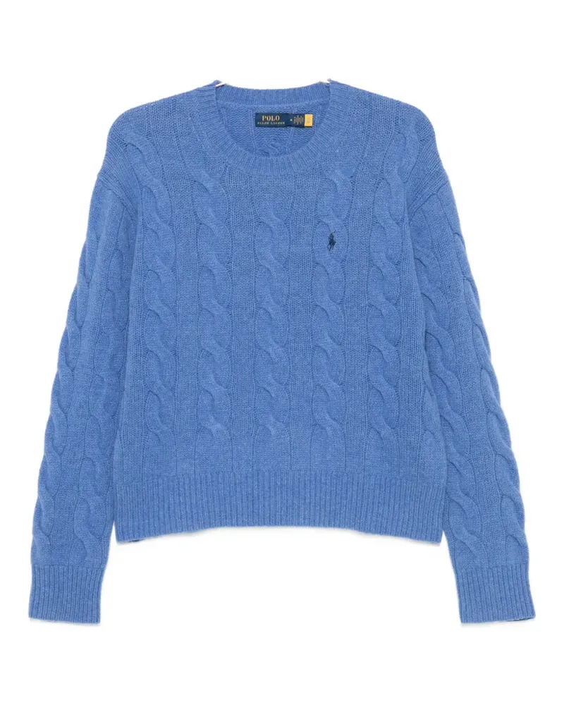 Ralph Lauren cable-knit logo-embroidered sweater - Blau Blau