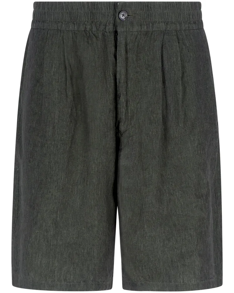 Giorgio Armani Shorts aus Leinen - Grau Grau
