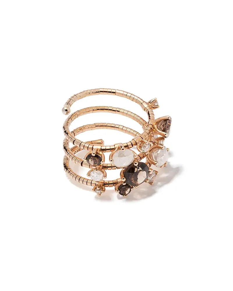 Mattia Cielo 18kt Rotgoldring mit Diamanten - Rosa Rosa