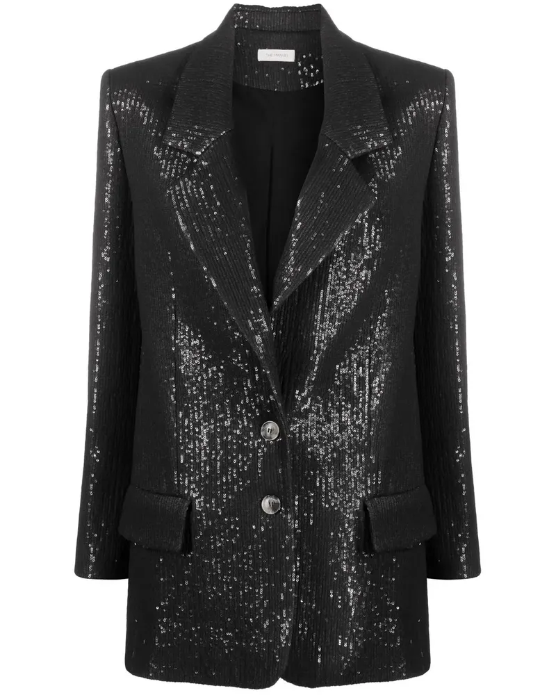 THE MANNEI Blazer mit Pailletten - Schwarz Schwarz