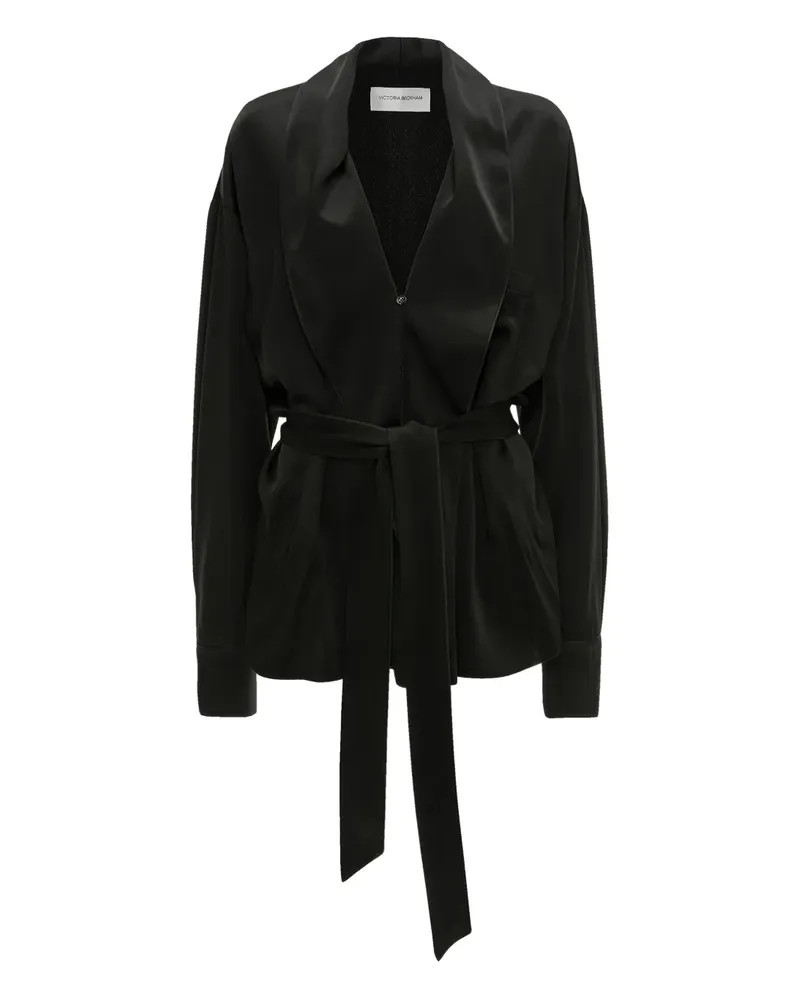 Victoria Beckham wrap-belt blouse - BLACK Black
