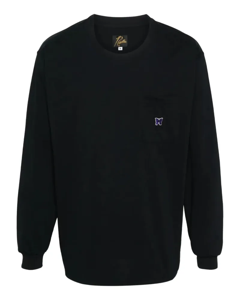 NEEDLES T-Shirt mit Logo-Stickerei - Schwarz Schwarz
