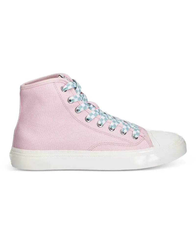 Kenzo Hoshi check-lace high-top sneakers - Rosa Rosa