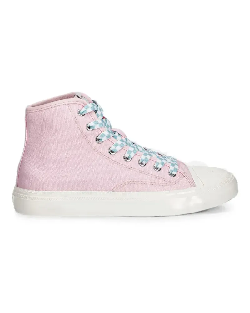 Kenzo Hoshi check-lace high-top sneakers - Rosa Rosa