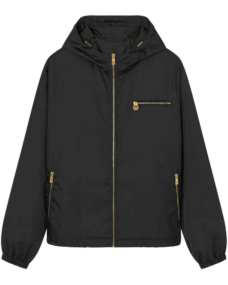 Versace Windbreaker mit Reißverschluss - Schwarz Schwarz