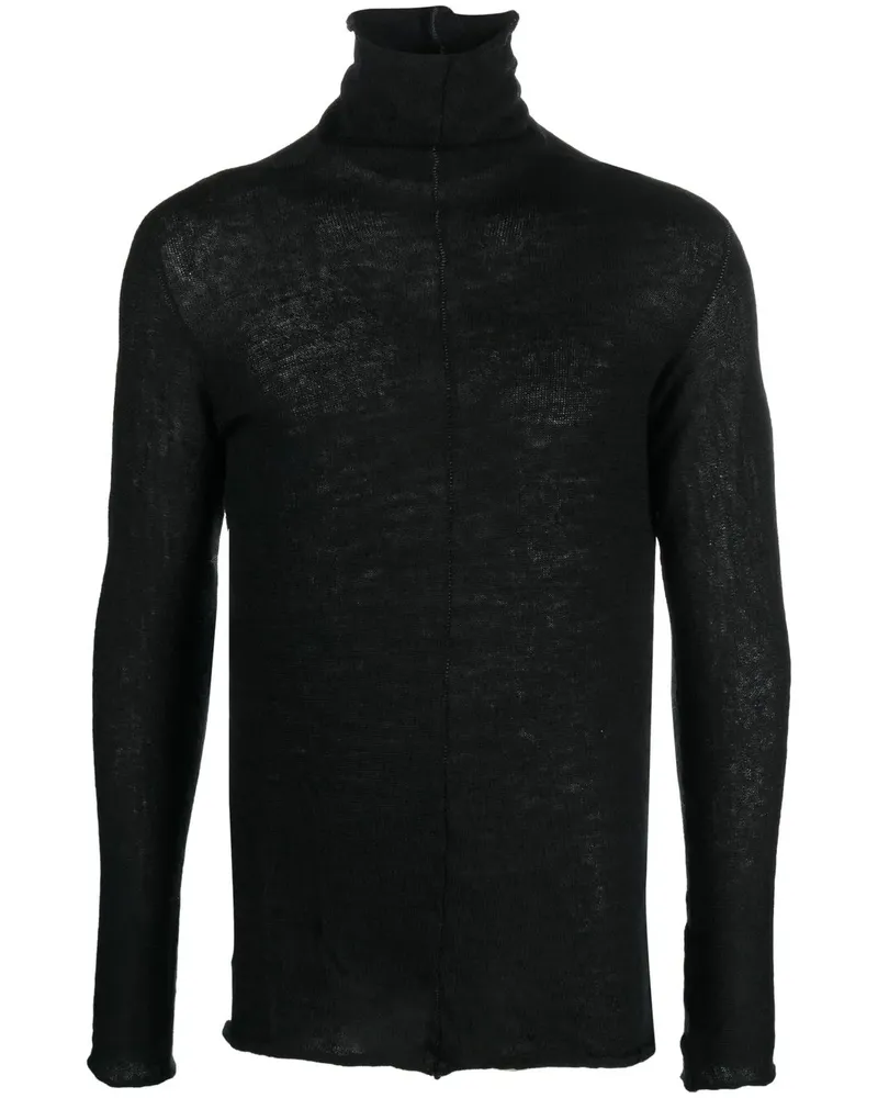 Isaac Sellam Rollkragenpullover aus Bio-Wolle - Schwarz Schwarz