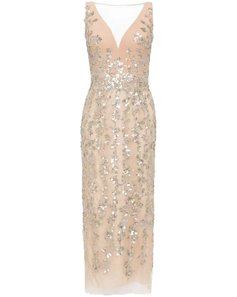 Saiid Kobeisy Kleid mit Pailletten - Nude Nude