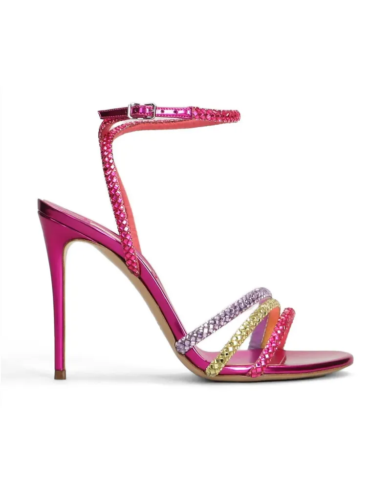 Casadei 140 Andromeda crystal-embellished heeled sandals - Rosa Rosa