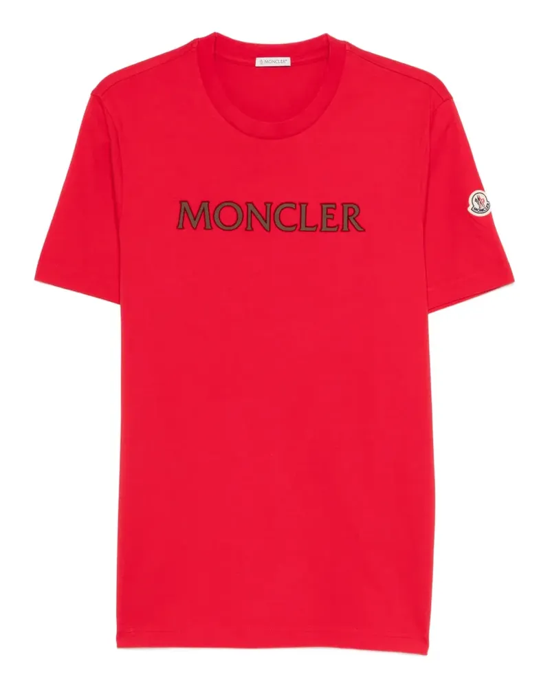 Moncler T-Shirt mit Logo-Detail - Rot Rot