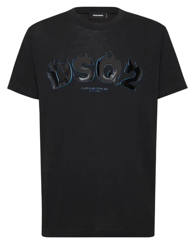 Dsquared2 T-Shirt mit Logo-Stempel - Schwarz Schwarz