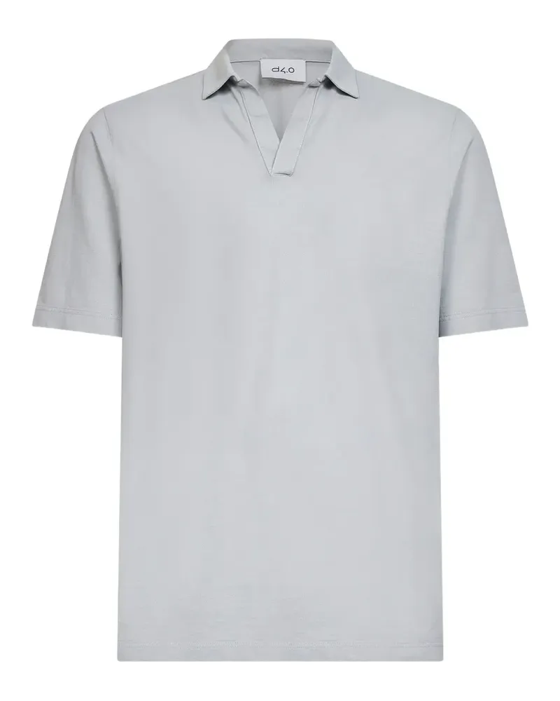D4.0 V-neck collared T-shirt - Grau Grau