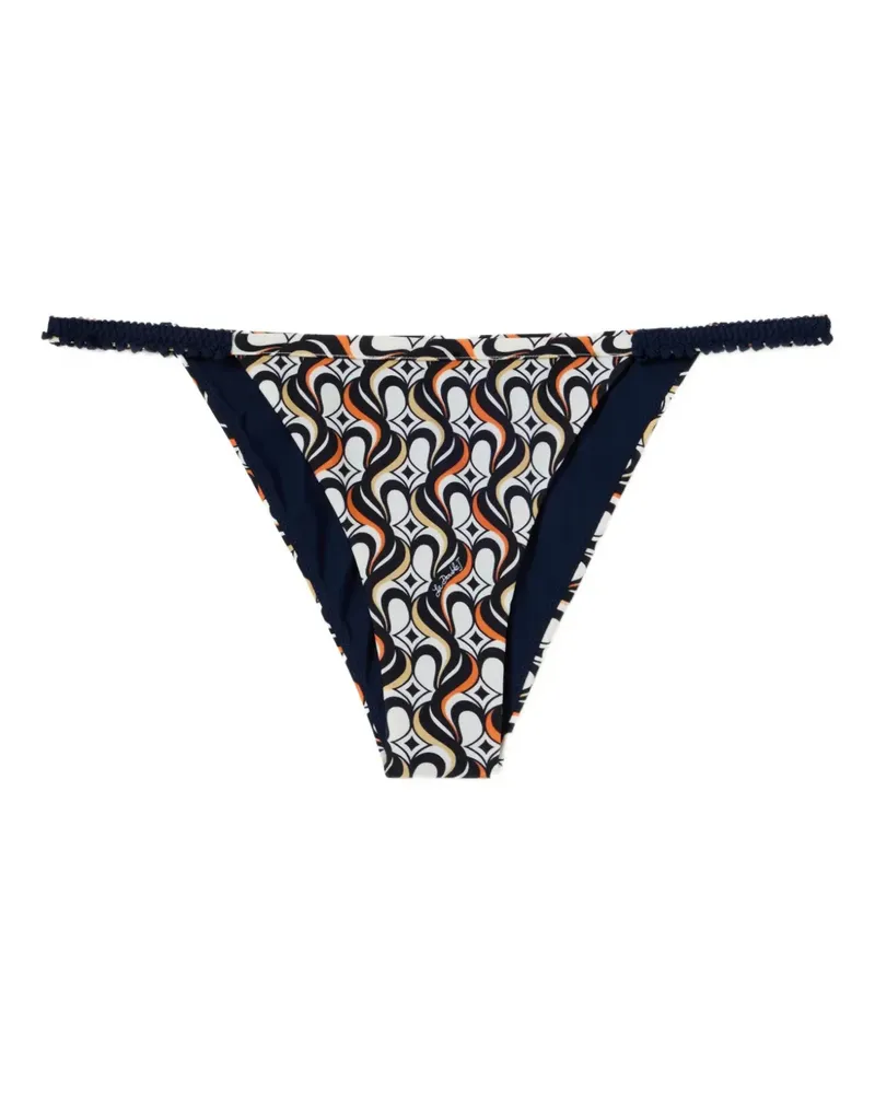 La DoubleJ Fonda Bikinihöschen mit geometrischem Print - Weiß Weiß