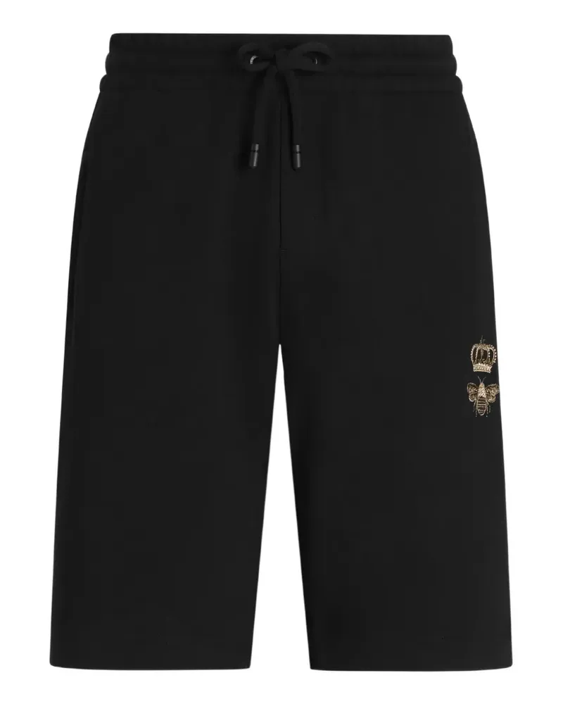 Dolce & Gabbana Shorts mit Logo-Schild - Schwarz Schwarz