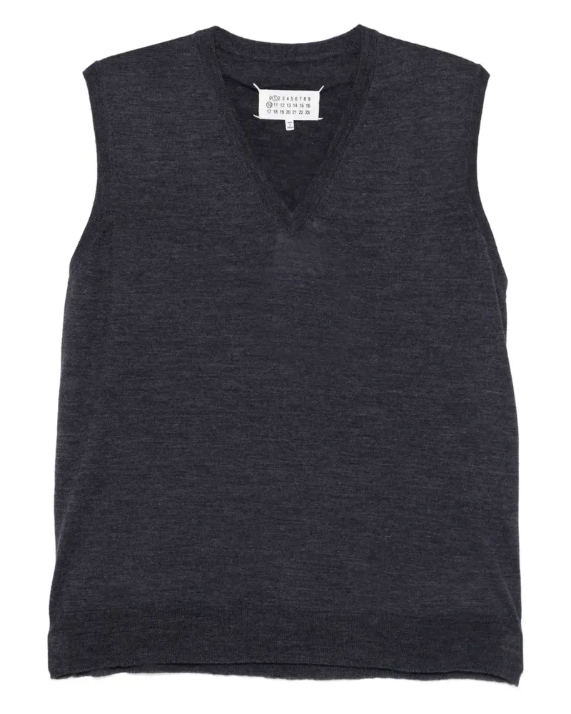 Maison Margiela Weste mit V-Ausschnitt - Blau Blau