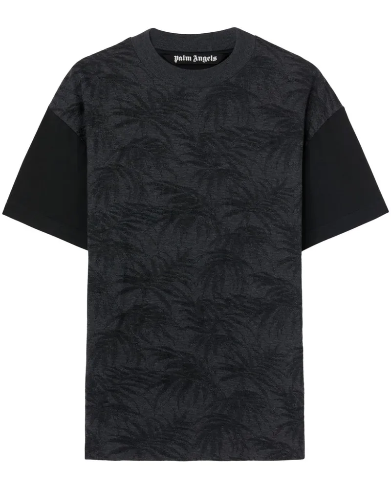 Palm Angels Palms T-Shirt mit Logo - Schwarz Schwarz