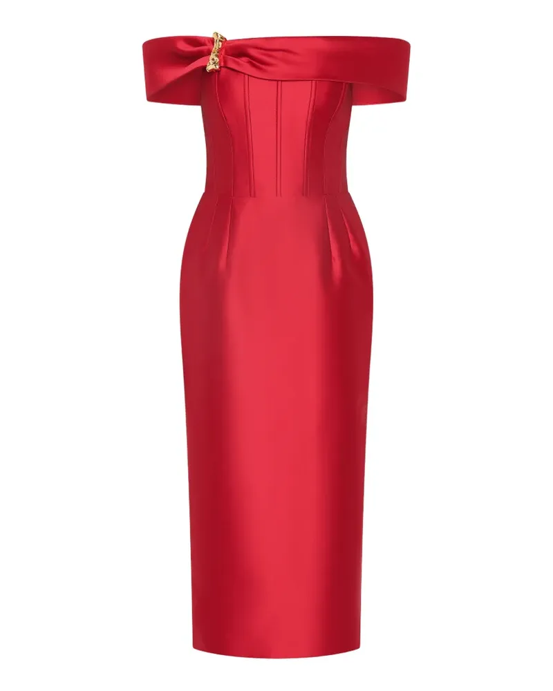 Rebecca Vallance Esmerald Midikleid - Rot Rot