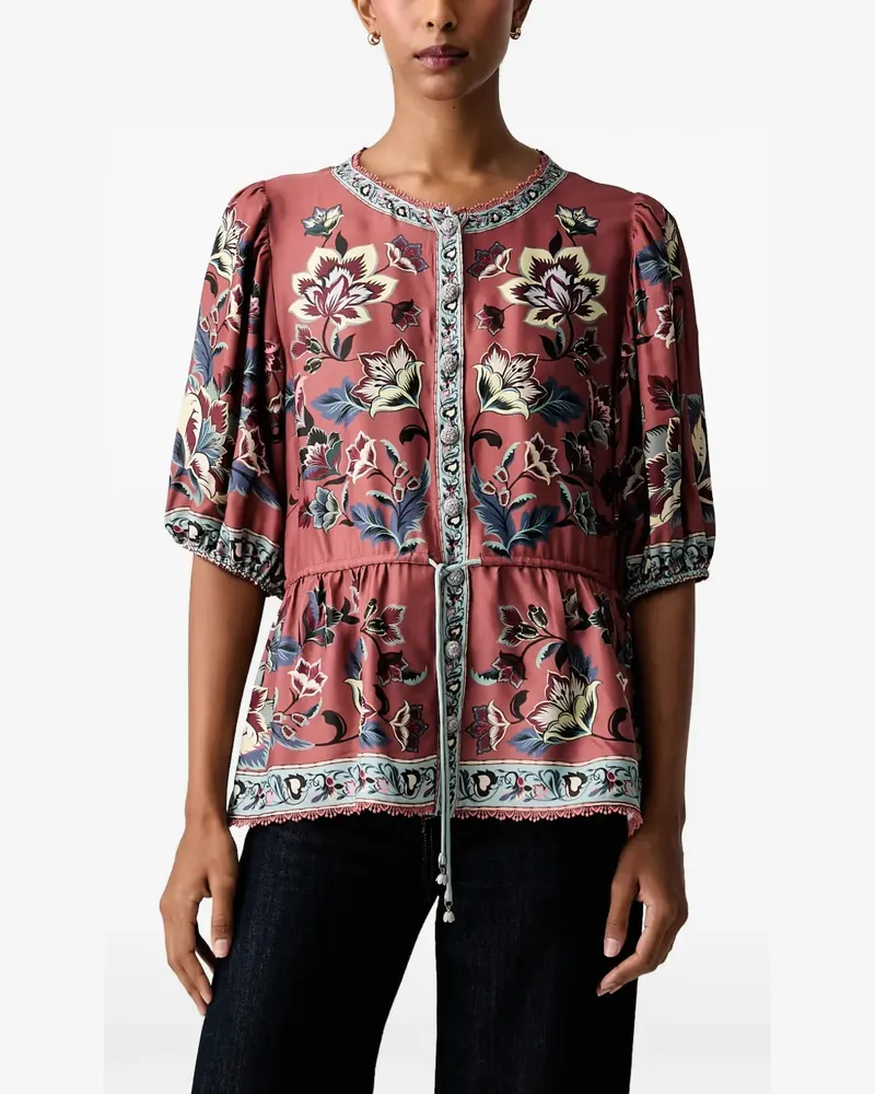 FARM Rio Bluse mit Schößchen - Rosa Rosa
