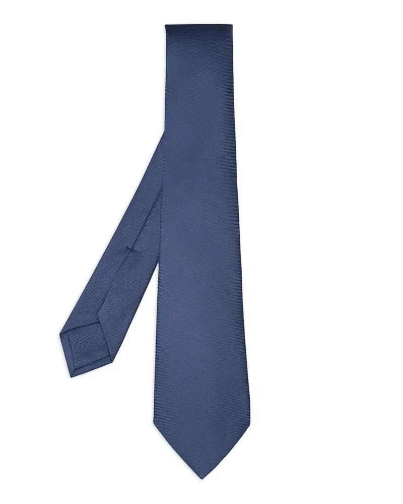 Kiton point-tip tie - Blau Blau