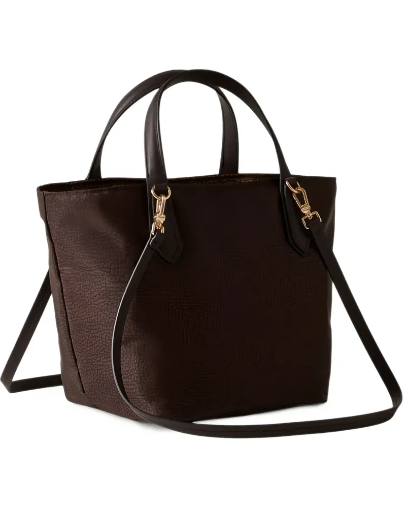 Borbonese B-Escape textured tote bag - Braun Braun