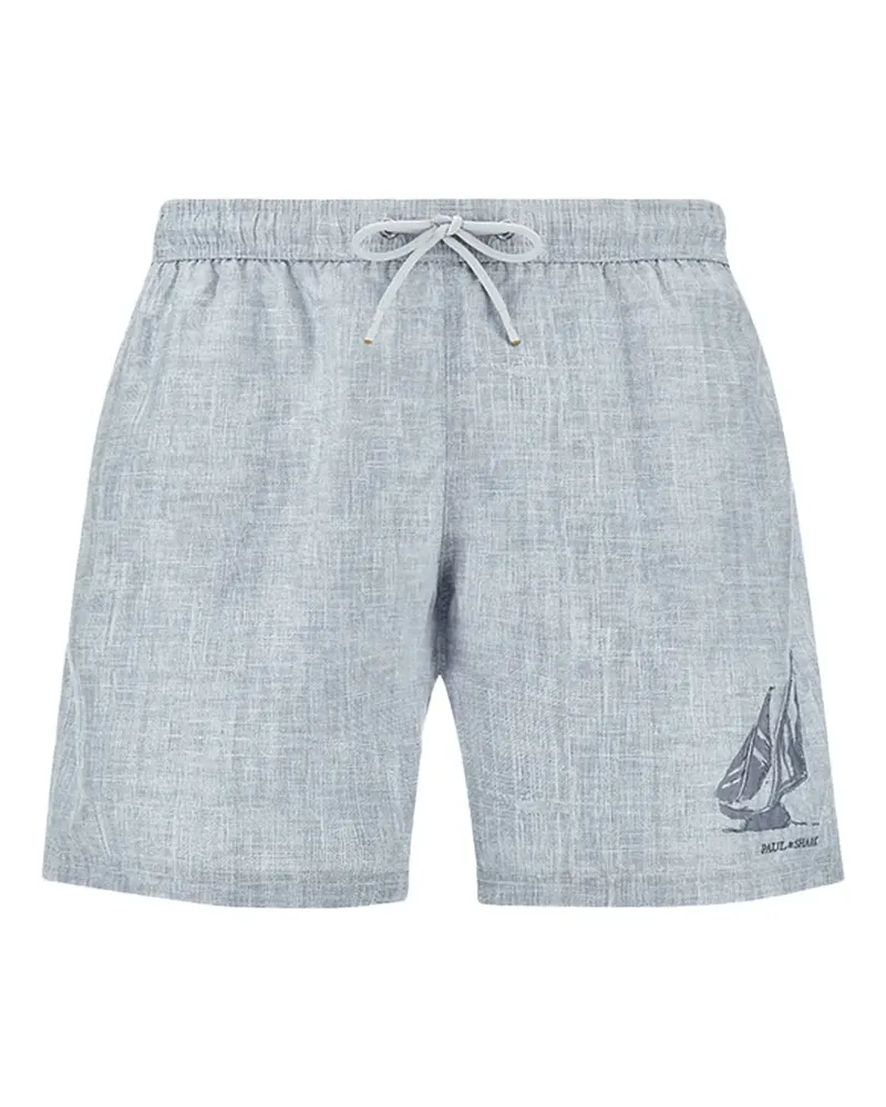 Paul & Shark sailboat-print swim shorts - Blau Blau