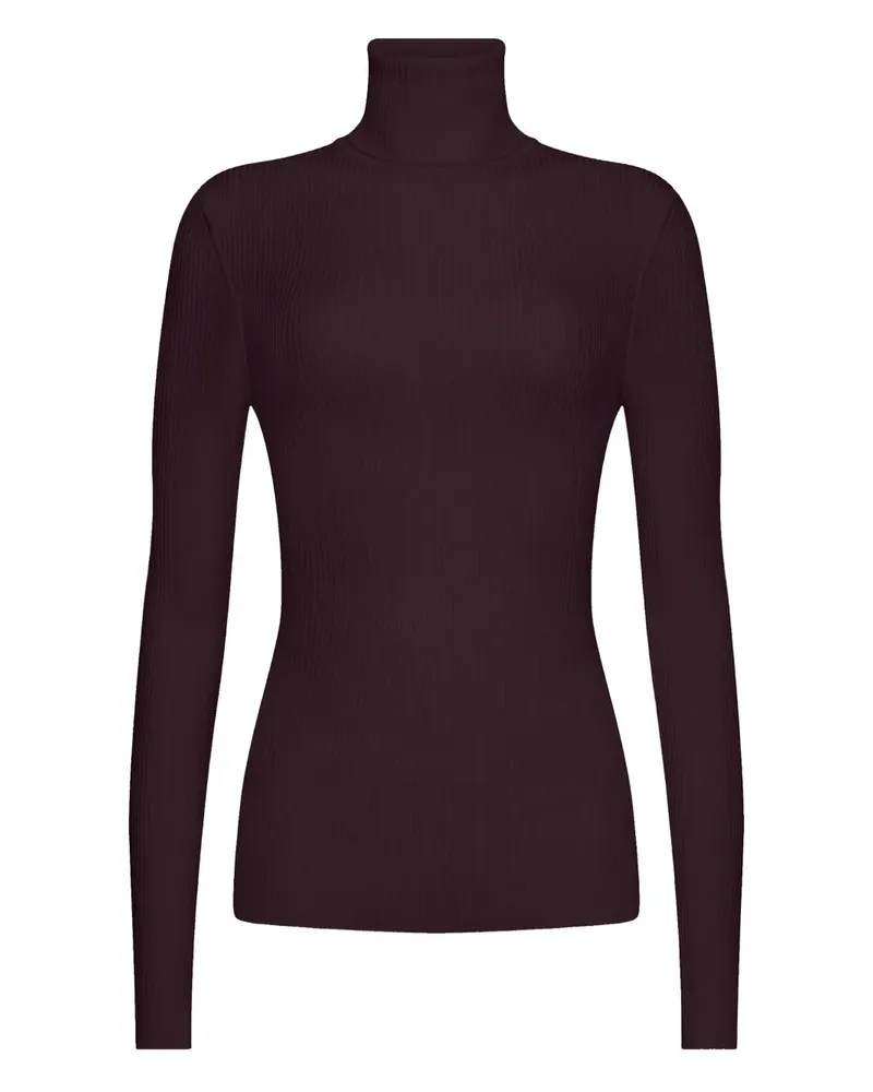 Wolford Gerippter Rollkragenpullover - Violett Violett