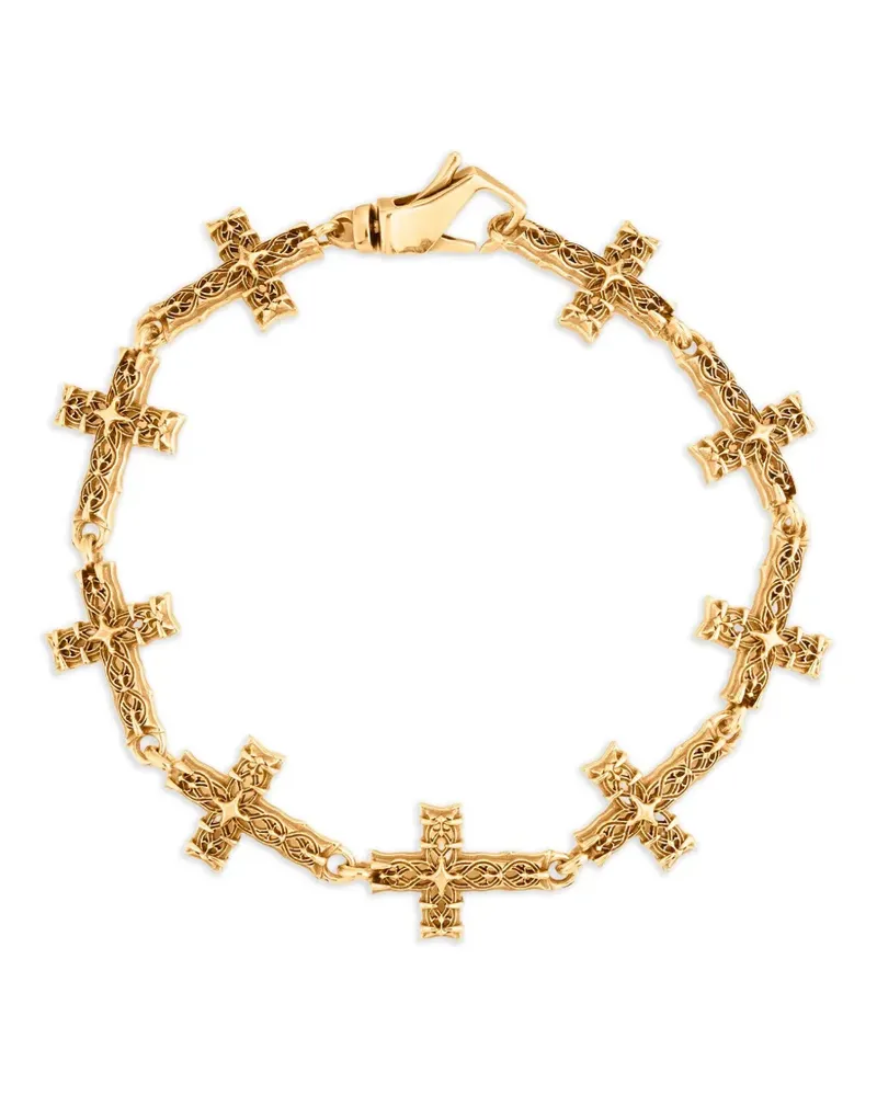 Emanuele Bicocchi Notre-Dame Armband mit Kreuz - Gold Gold