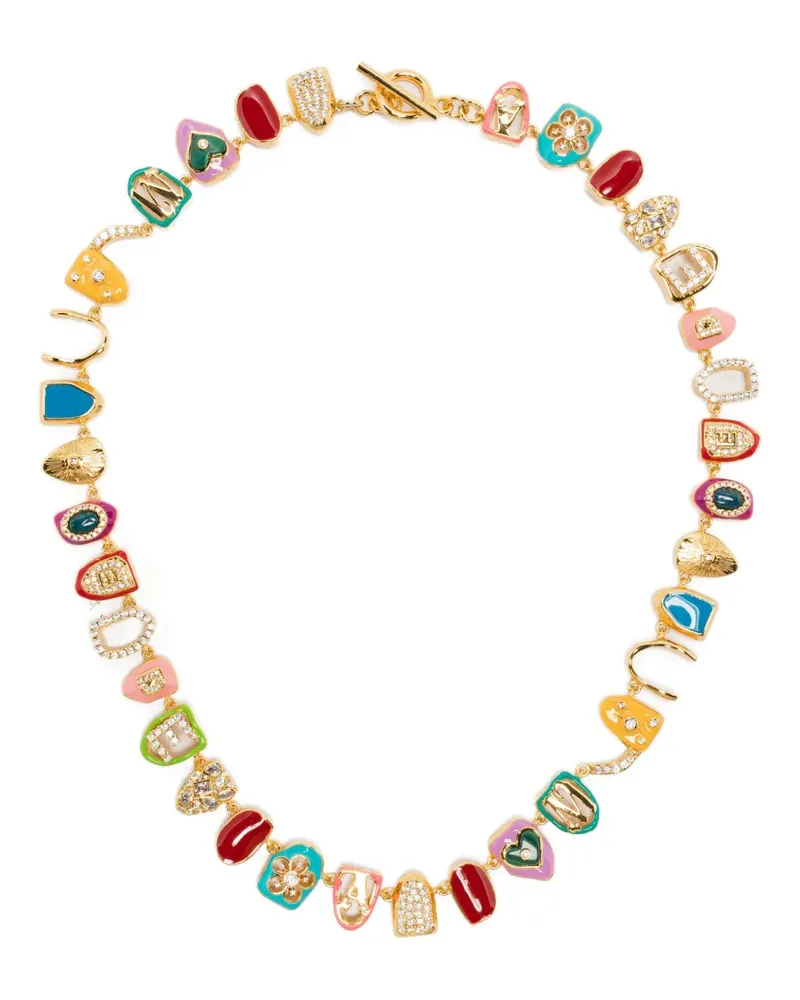 MEDEA Halskette mit Emaille-Diamanten - Gold Gold
