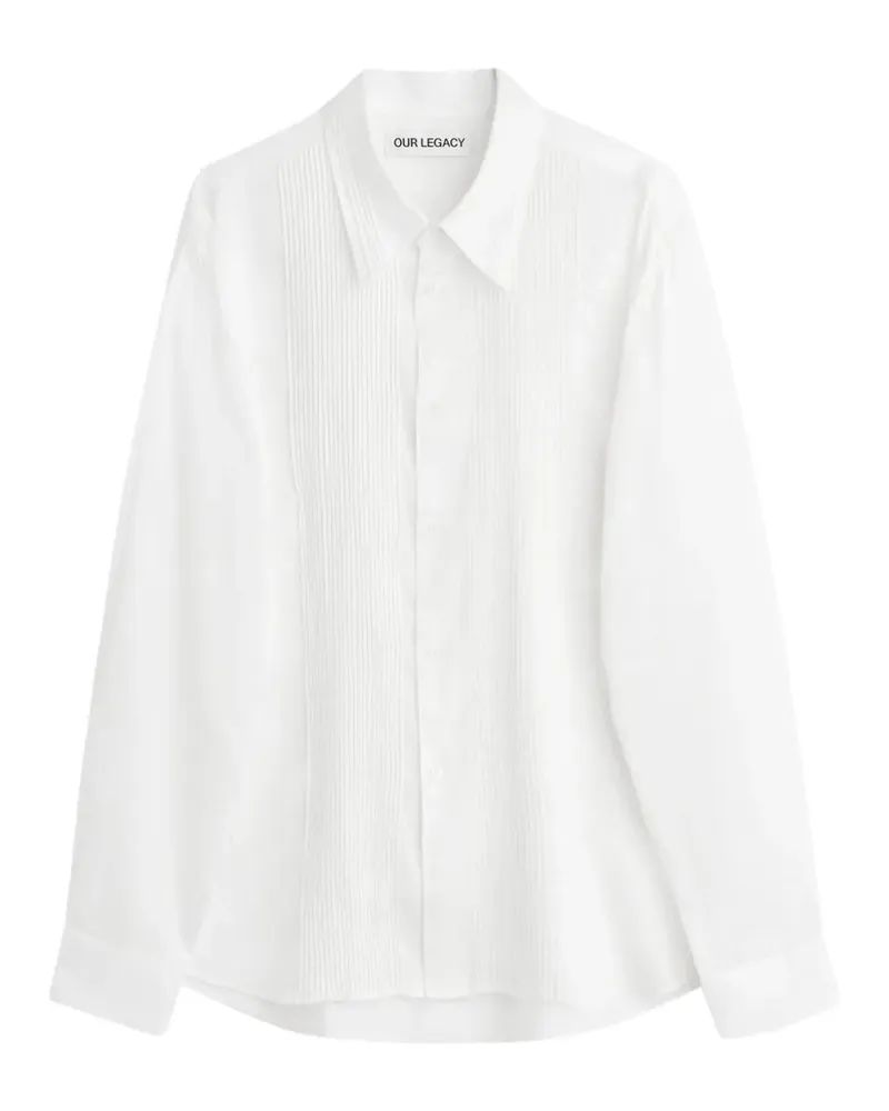 Our Legacy Promise Hemd mit abgerundetem Saum - Weiß Weiß