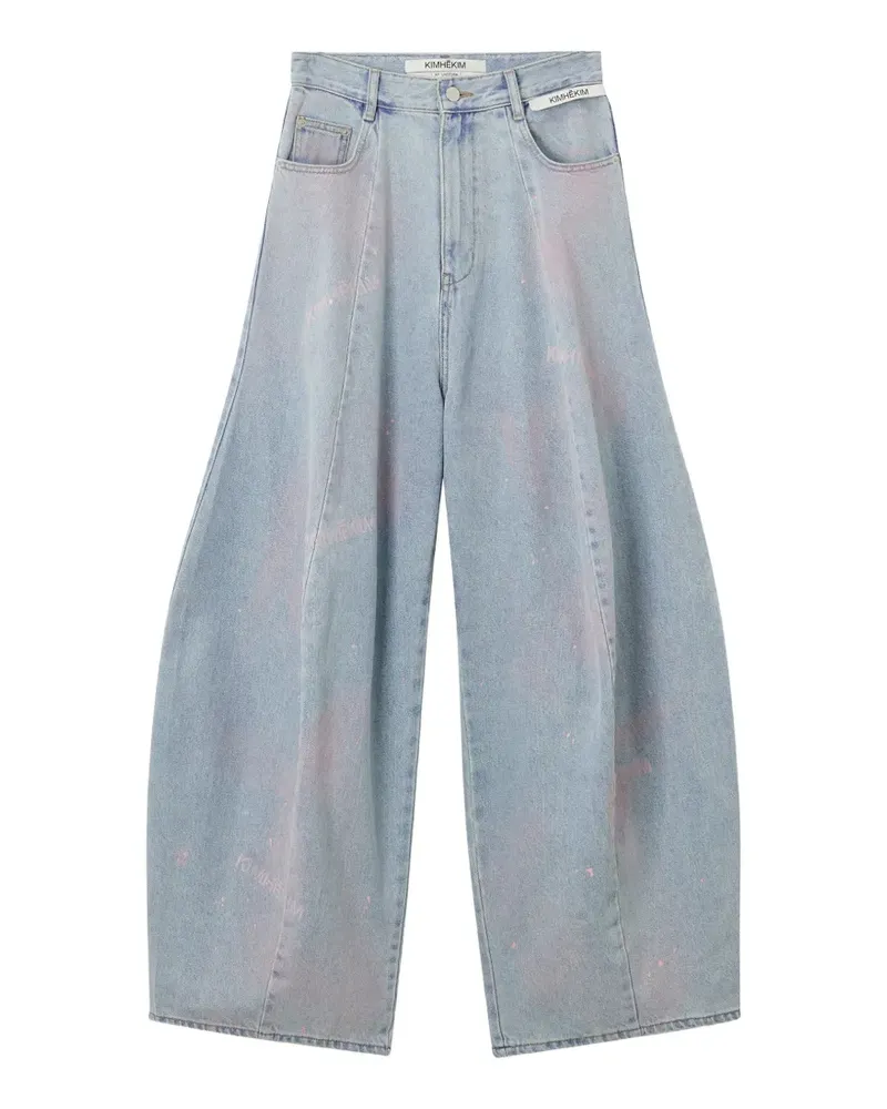 KIMHEKIM Ballonjeans mit Graffiti-Effekt - Blau Blau
