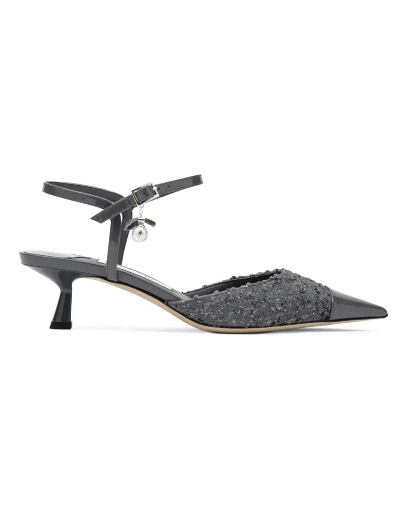 Jimmy Choo Aren Tweed-Pumps mit Perlenanhänger - Grau Grau
