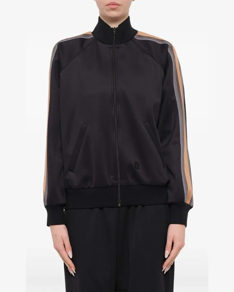 Marc Jacobs side-stripe zip-up jacket - Schwarz Schwarz