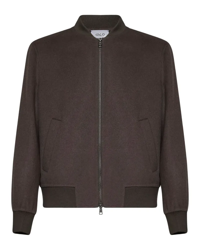 D4.0 ribbed-knit bomber jacket - Braun Braun