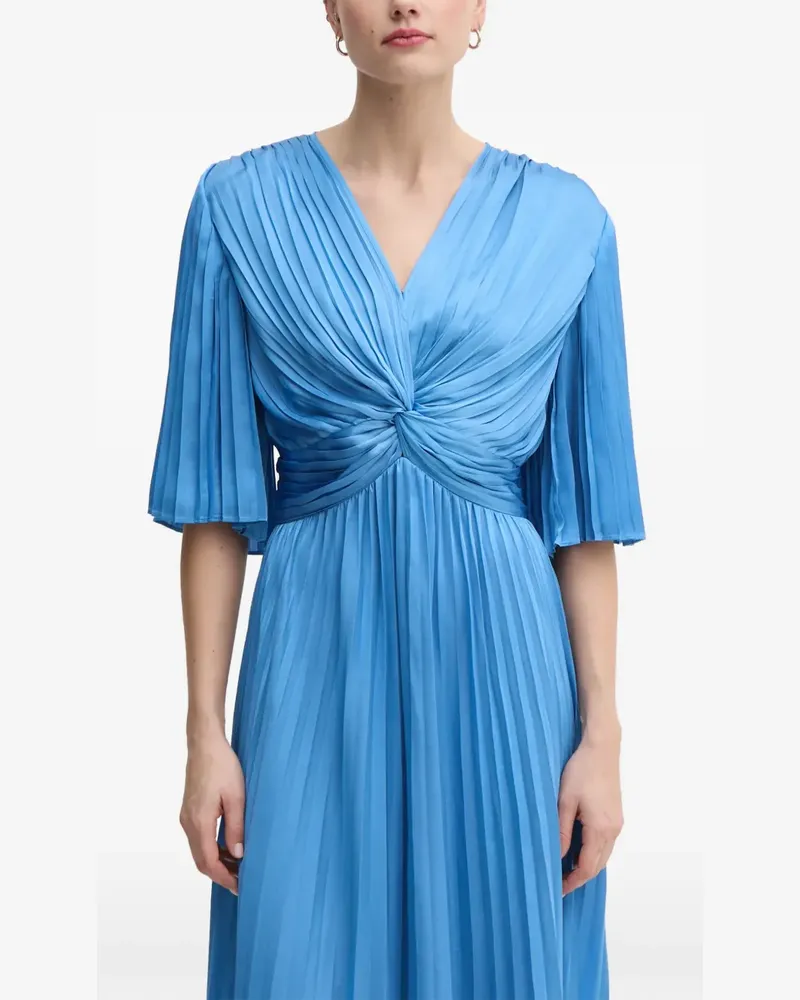 Joseph Ribkoff pleated V-neck midi dress - Blau Blau