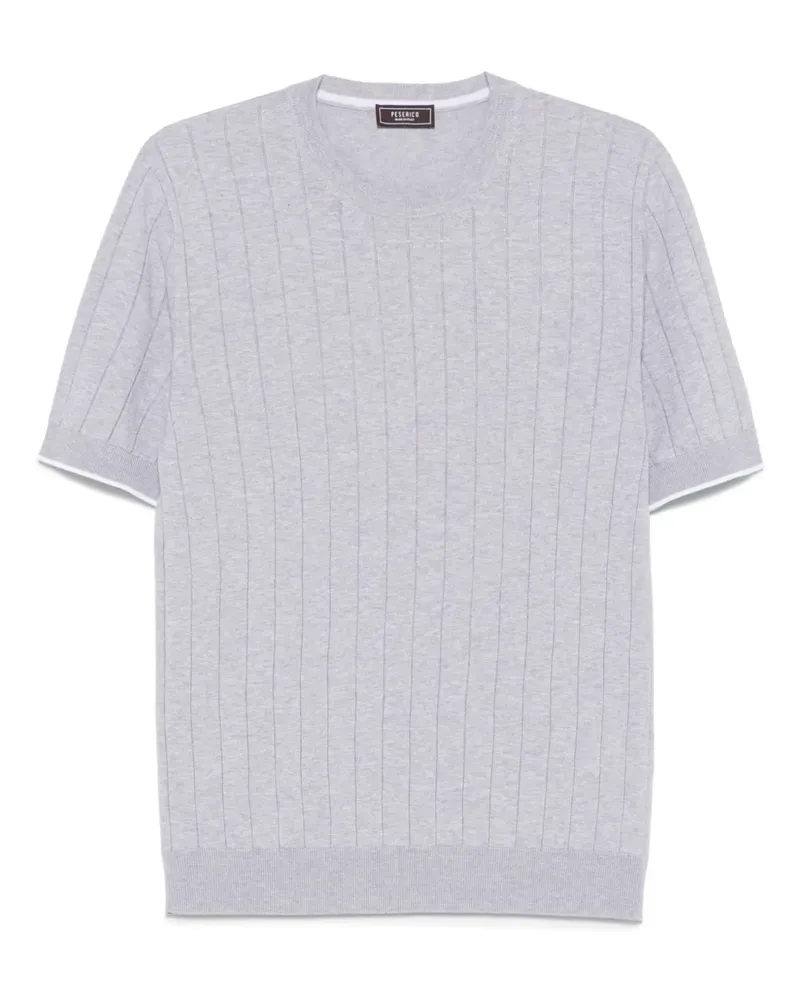 Peserico Geripptes T-Shirt - Grau Grau