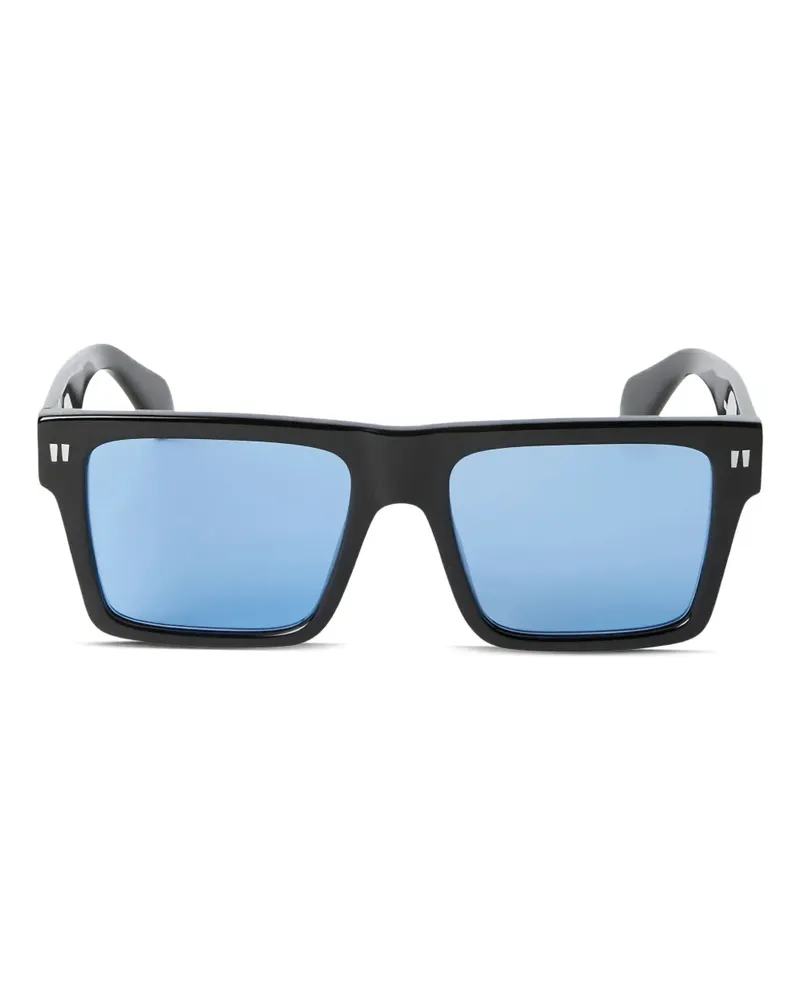 OFF-WHITE Lawton Sonnenbrille mit eckigem Gestell - Schwarz Schwarz