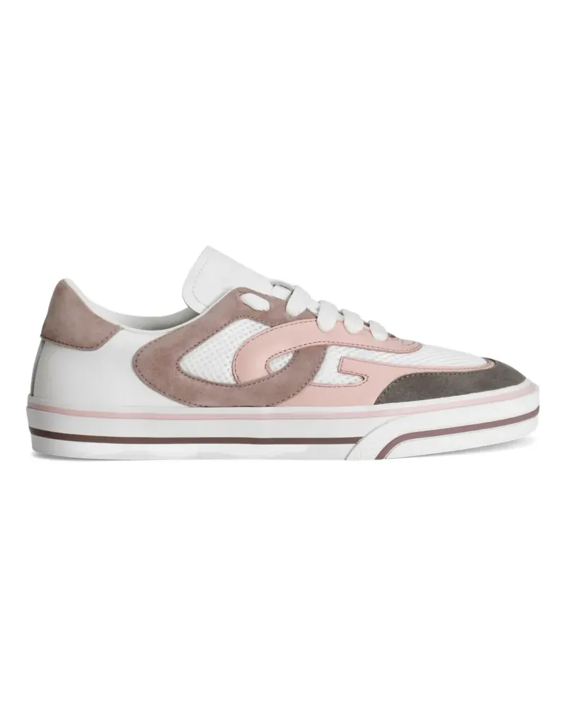 Dolce & Gabbana DG Segelschuhe aus Mesh und Leder - Weiß Weiß