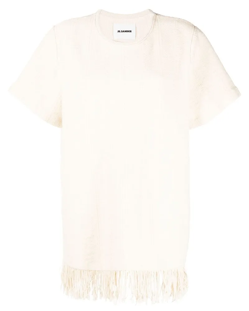 Jil Sander Strickoberteil mit Fransen - Nude Nude