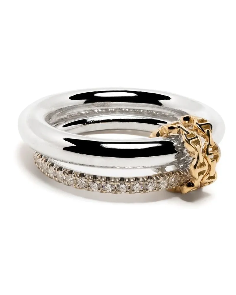 Spinelli Kilcollin x Hoorsenbuhs18kt Gelb- und Weißgoldring mit Diamanten - Silber Silber