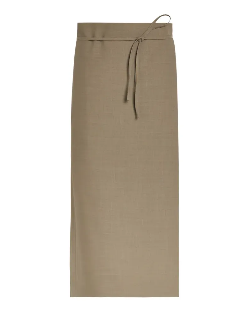 Calvin Klein tie-fastening midi skirt - Braun Braun