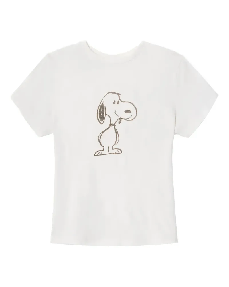 RE/DONE T-Shirt mit Snoopy-Print - Weiß Weiß