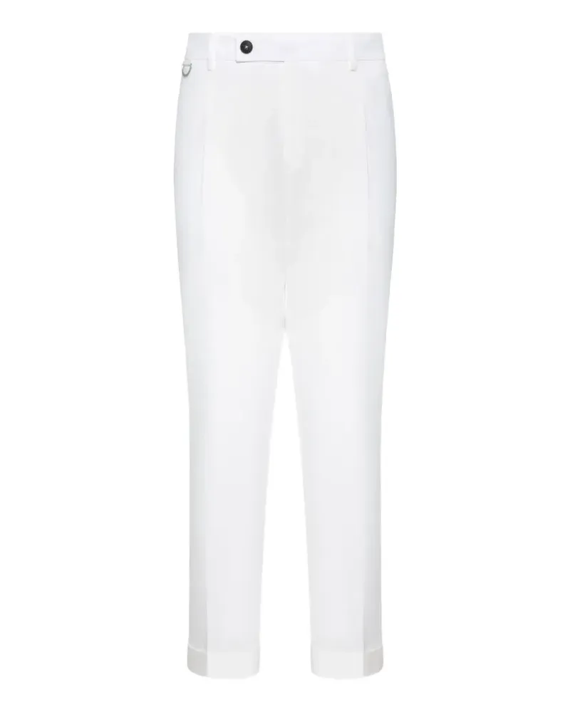 Low Brand D-ring pleated trousers - Weiß Weiß