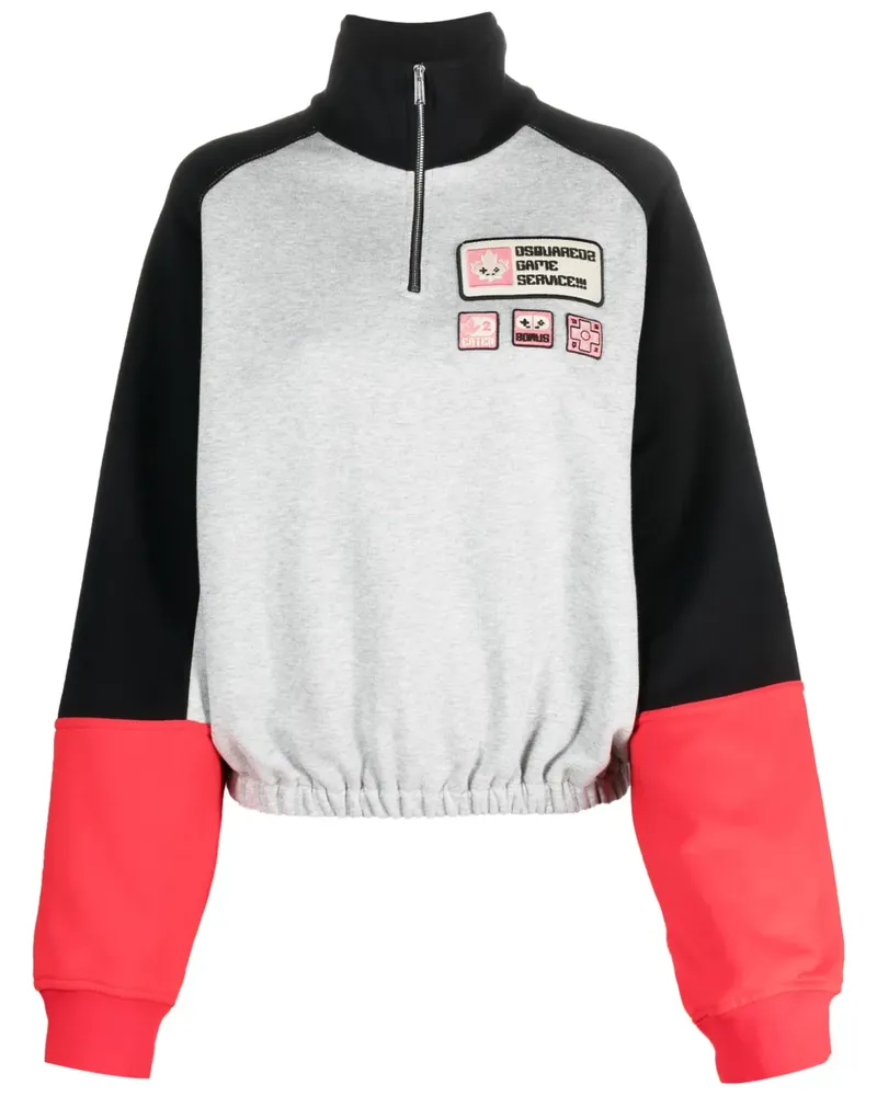 Dsquared2 Jacke mit Logo-Patch - Grau Grau