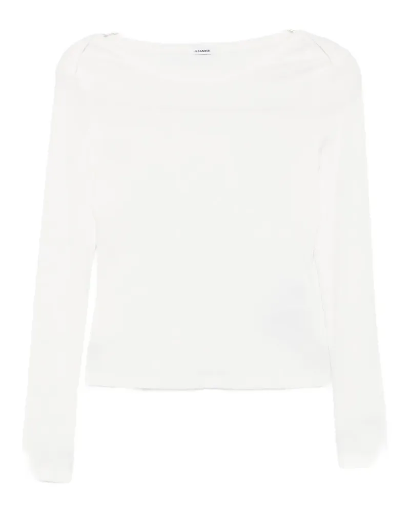 Jil Sander ribbed-knit long-sleeve top - Weiß Weiß