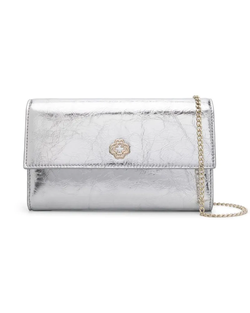 Maje Portemonnaie im Metallic-Look - Silber Silber