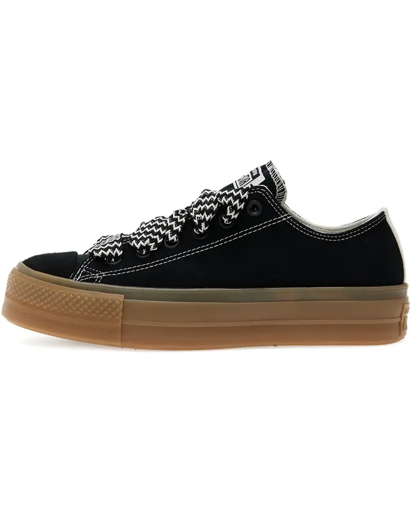 Converse Flatform-Sneakers aus Wildleder - Schwarz Schwarz