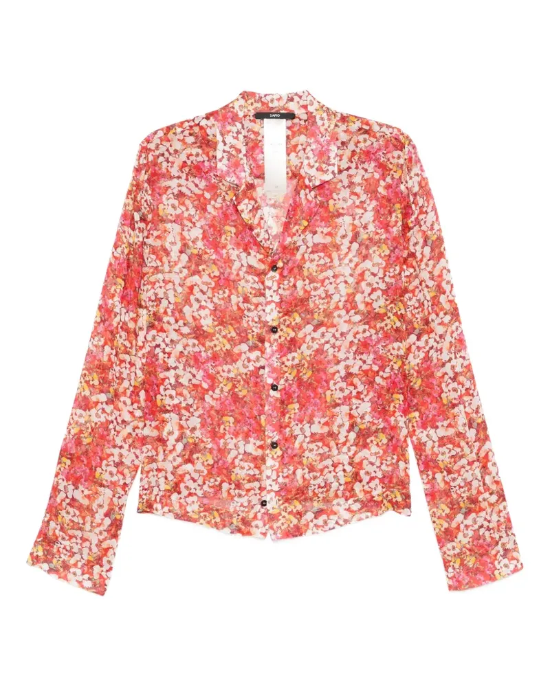 Sapio Chiffonrock mit Blumenprint - Rot Rot