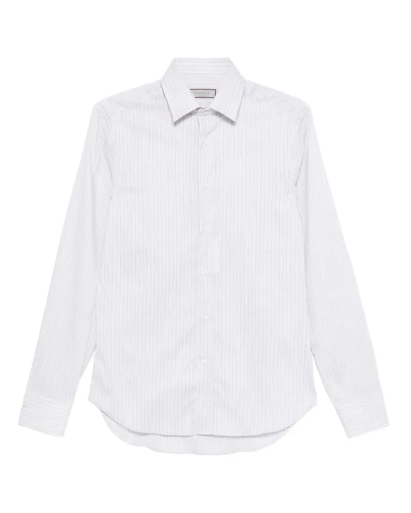 Canali Hemd mit Nadelstreifen - Grau Grau