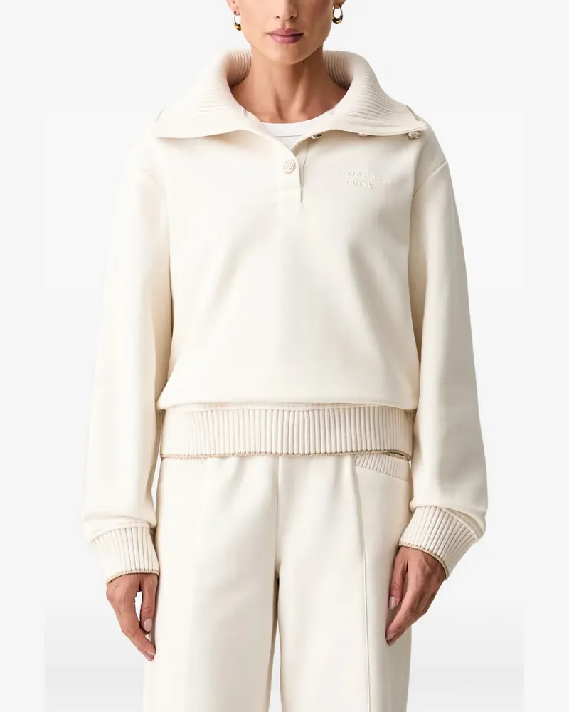 Guess x North Sails logo-embroidered sweatshirt - Weiß Weiß