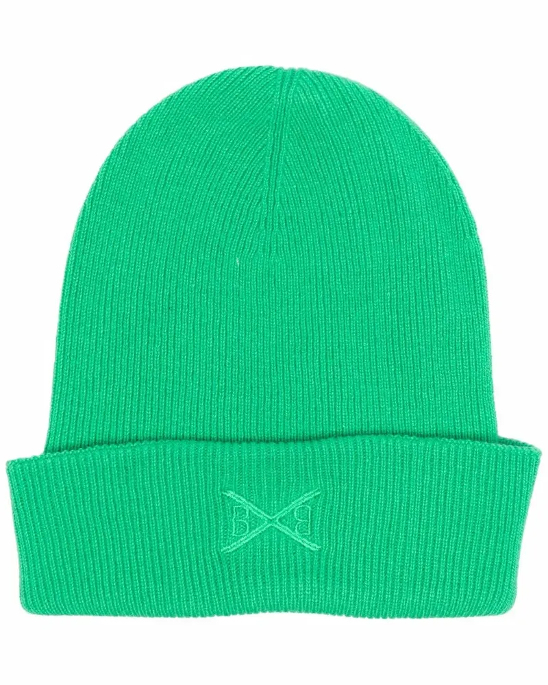Barrie Beanie mit Logo - Grün Grün