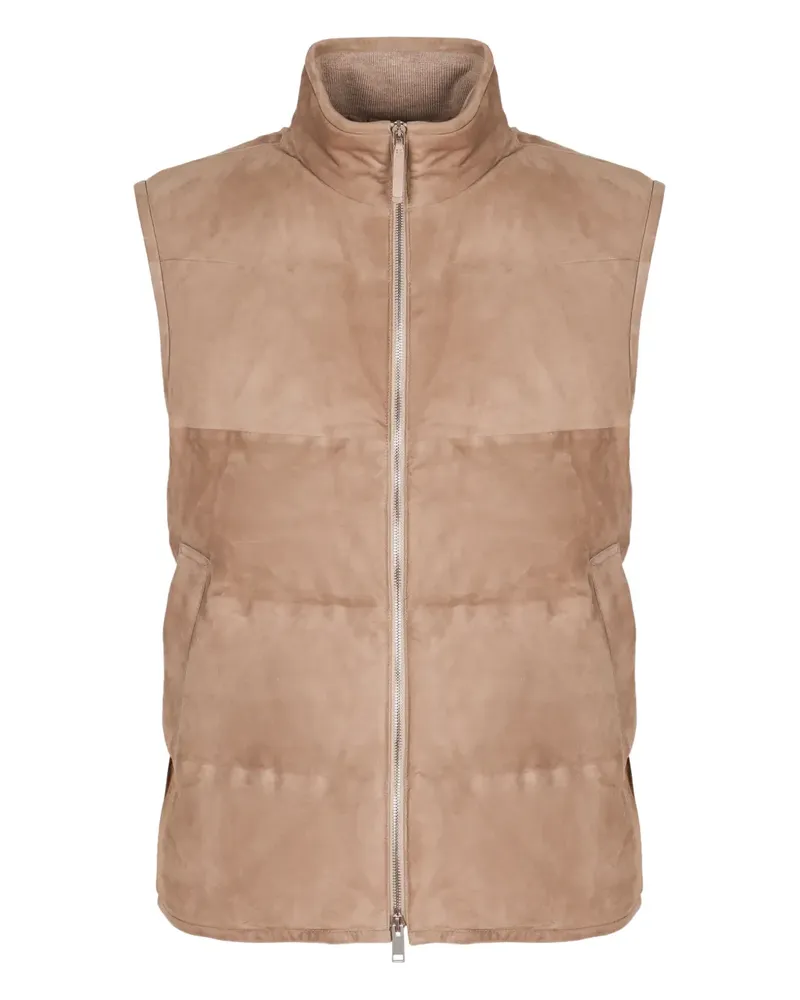 Ermenegildo Zegna Weste aus Wildleder - Nude Nude